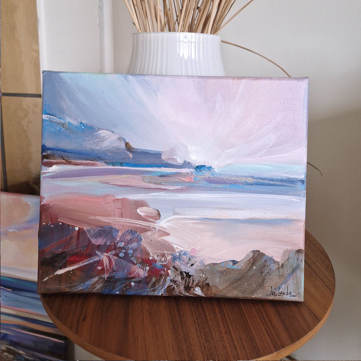 Impressionistic Landscape Acrylic Painting By Irina Laube, 12 X 10, Summer Etude I, Original Artwork