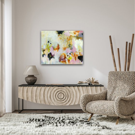 Jardin anglais - Expressive abstract painting - Ready to hang