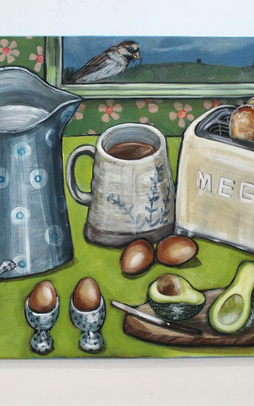 Still life painting called What's In A Name by Victoria Coleman