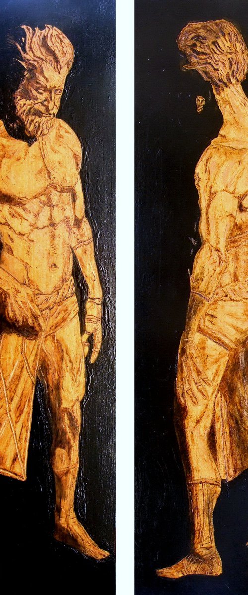 Zeus (diptych) by MILIS Pyrography