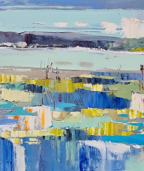 Summer lake.Water lilies. by Lesya Ros