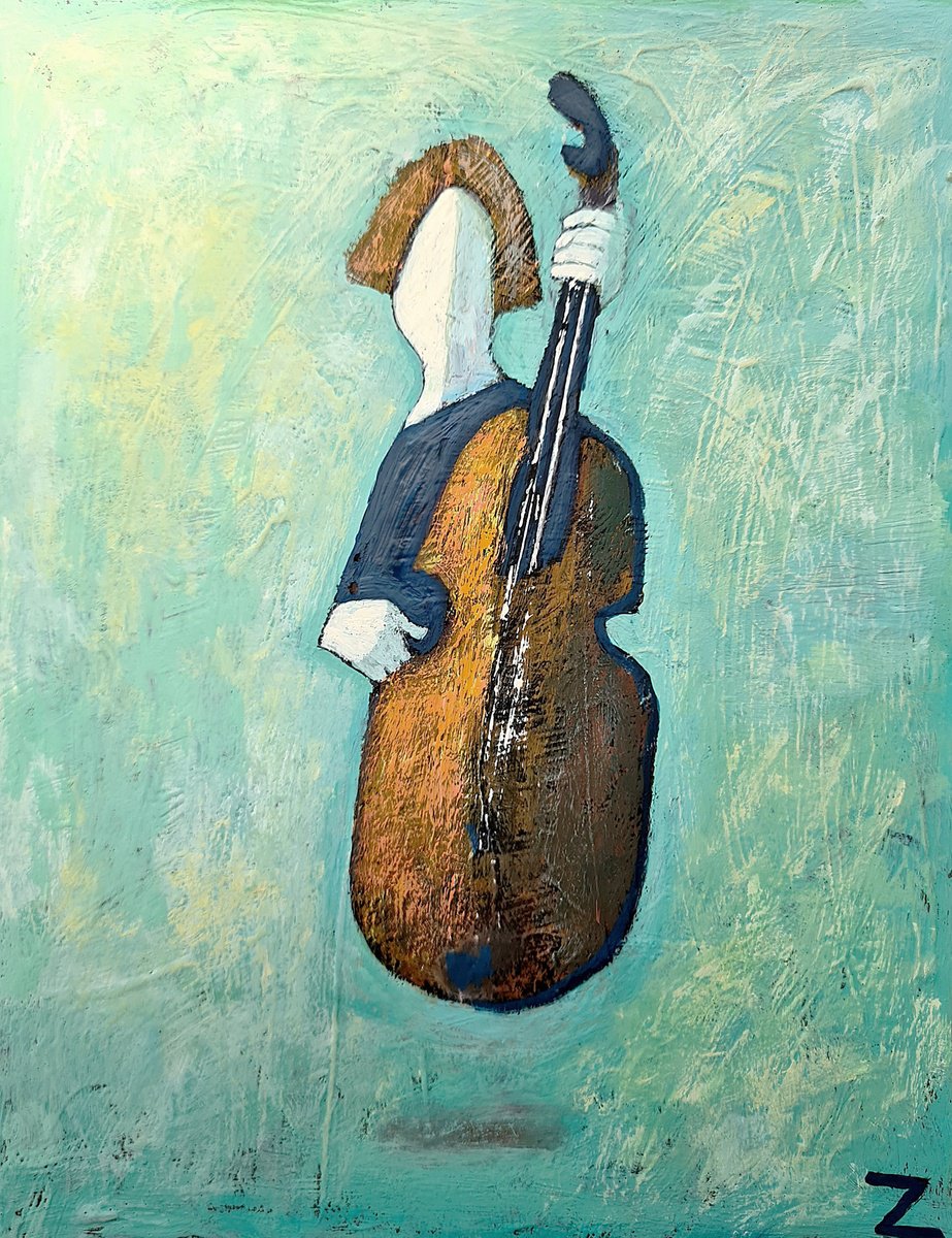 Naive Painting , Stille Weerklank By Zhana Viel, 9 X 12, Artwork For Sale On Artfinder