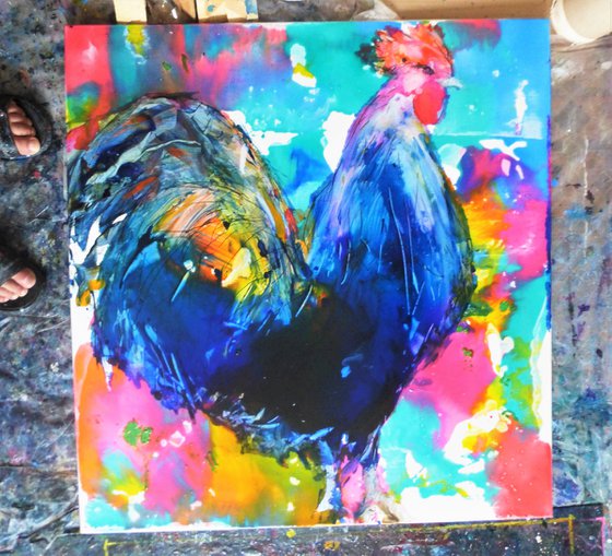 Painting. Cock