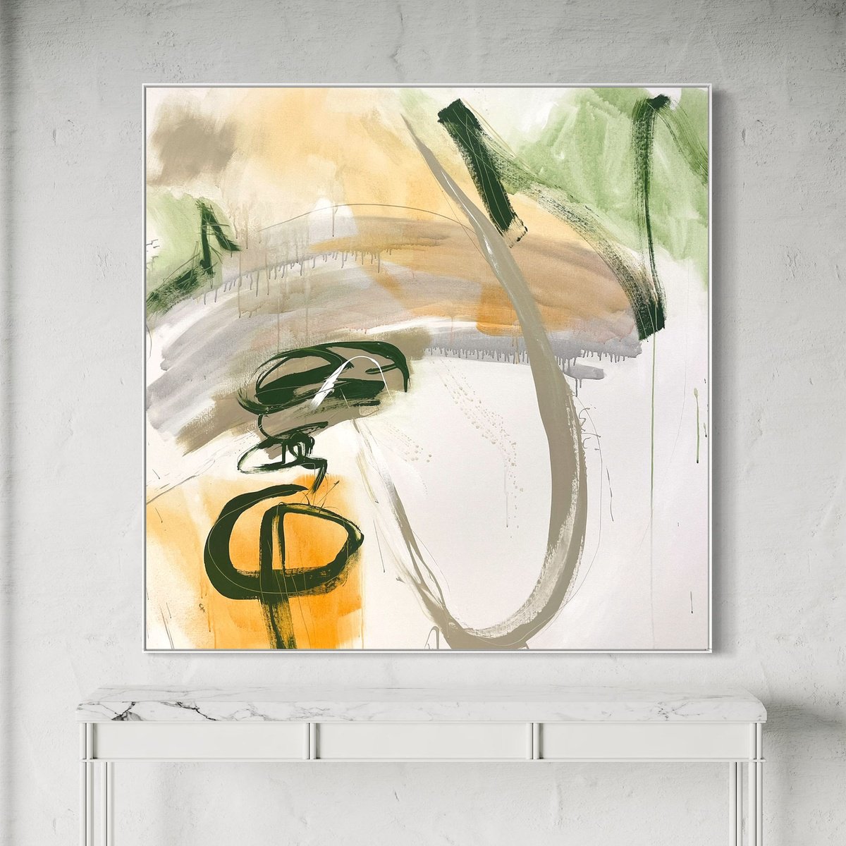 Abstract Acrylic Painting By Cheryl Harrison, 47 X 47, Connections, Original Artwork