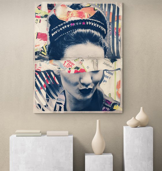 Art collage collection Vol 1. Art portrait on canvas