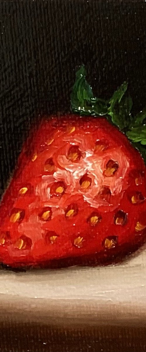 Little Strawberry still life by Jane Palmer Art