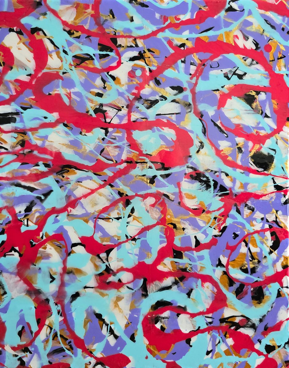 Organic Abstract Painting By Alexandra Romano, 16 X 20, Sweet Memories | 16 X 20, Original Artwork