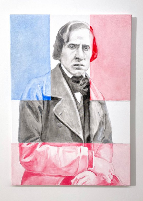 Between Poland and France. Chopin  70 x 50 cm.