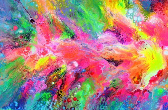 Flowing Energy 62 - Large Colorful Abstract