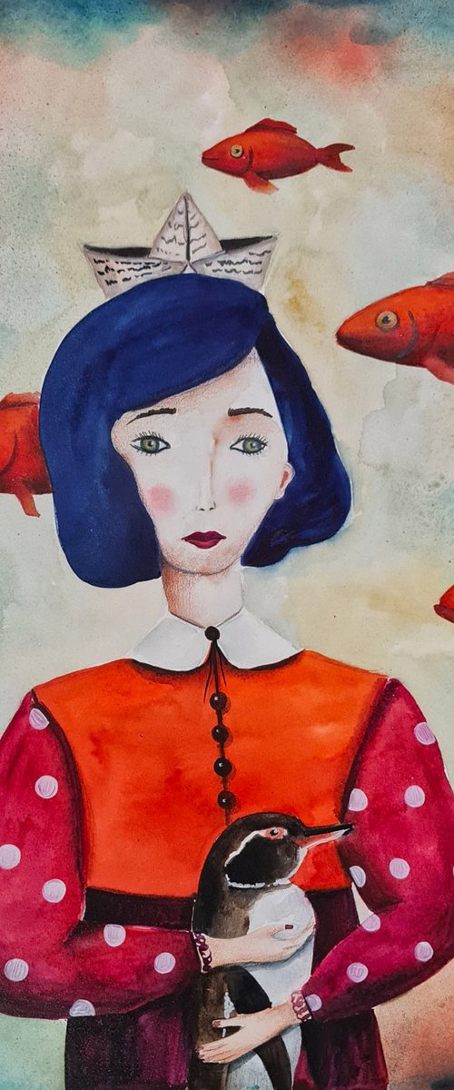 Daydreamer in Blue by Evgenia Smirnova