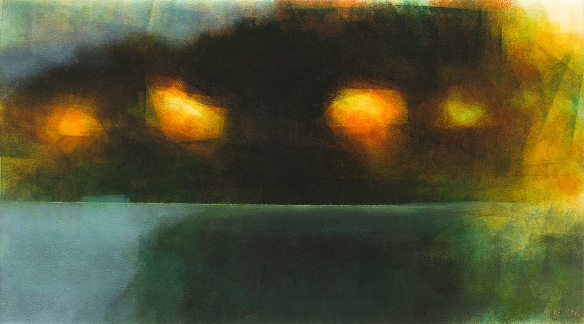 Urban And Pop Acrylic Painting , Mysterious Urban Landscape By Fabienne Monestier, 35 X 20, Artwork For Sale On Artfinder