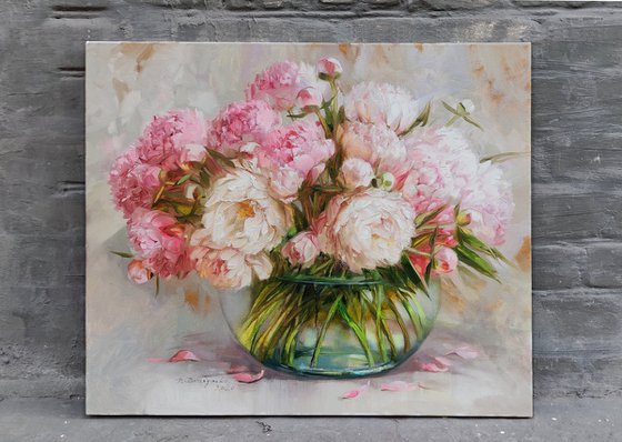 Peony oil painting original