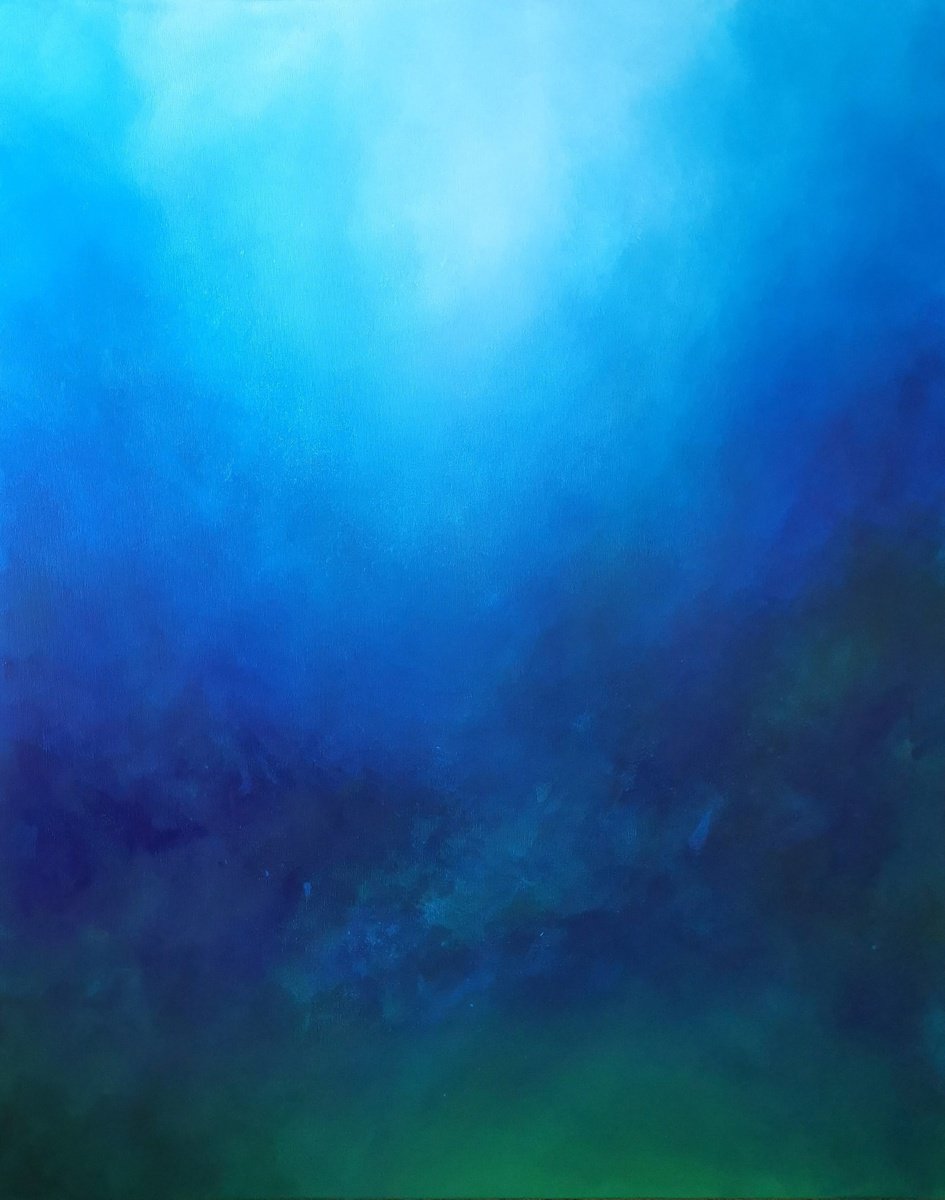 Blue Serenity, N.10 By Elena Mosurak, 47 X 59, Artwork For Sale On Artfinder