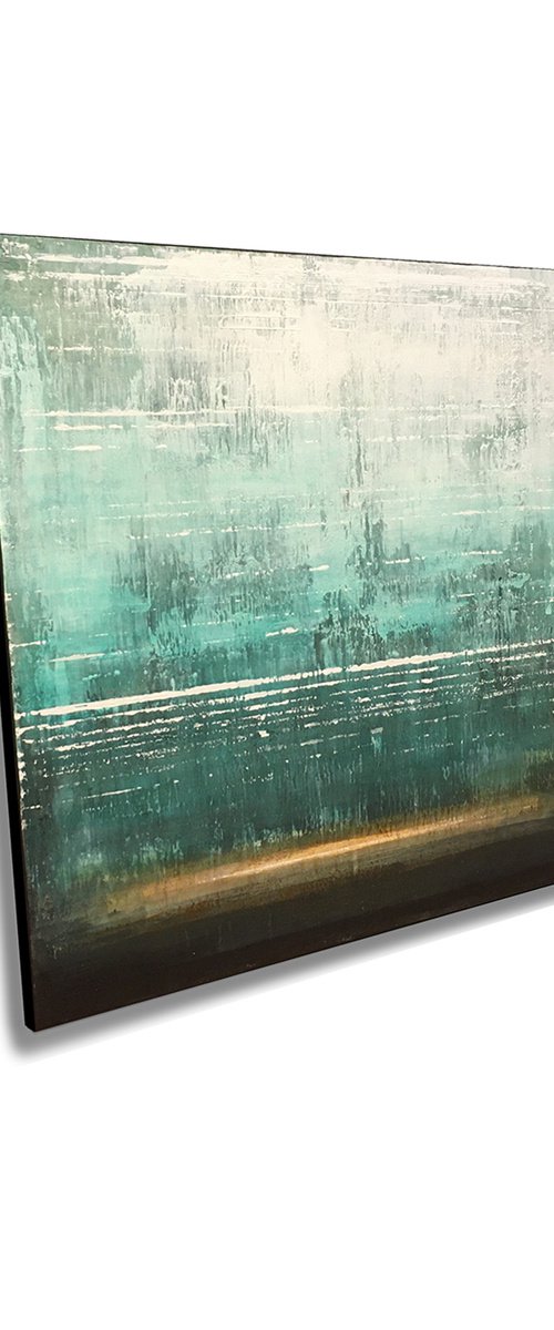 Morning news. Large abstract painting. by CM