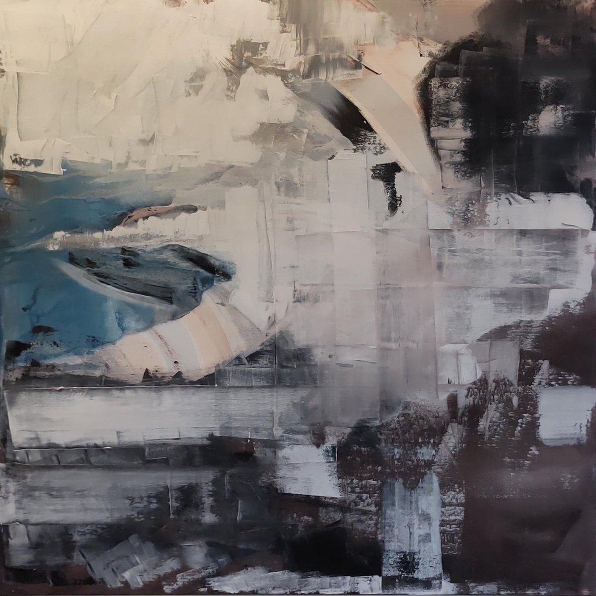 Abstract Acrylic Painting By Carlos Alberto Rizzotti, 39 X 39, Quel Che Rimane, Original Artwork