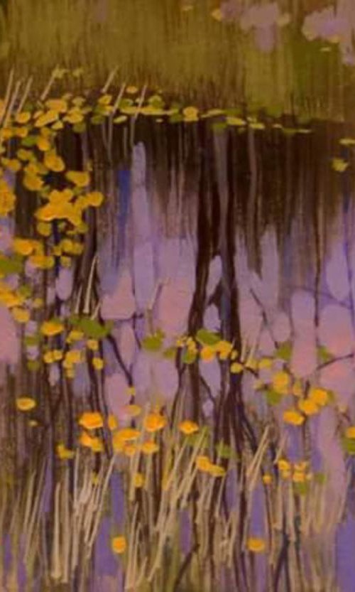 Spring River, original painting 30x21 cm by Sergey  Kachin