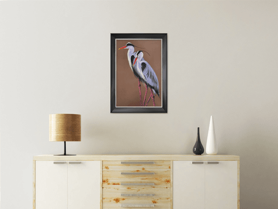 Heron Wader Ardea Hern Stroks