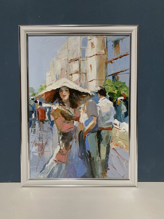 Busy Boulevard in Paris