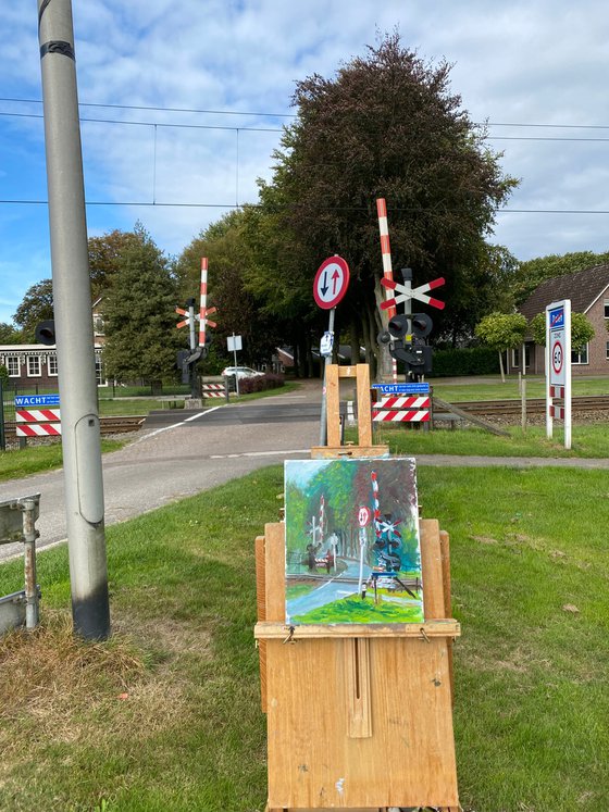 The railway crossing in Dalen