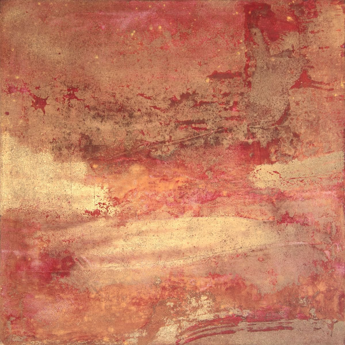 Abstract Acrylic Painting By Rokas Berziunas, 35 X 35", No. 381 (90 X 90 Cm), Original Artwork