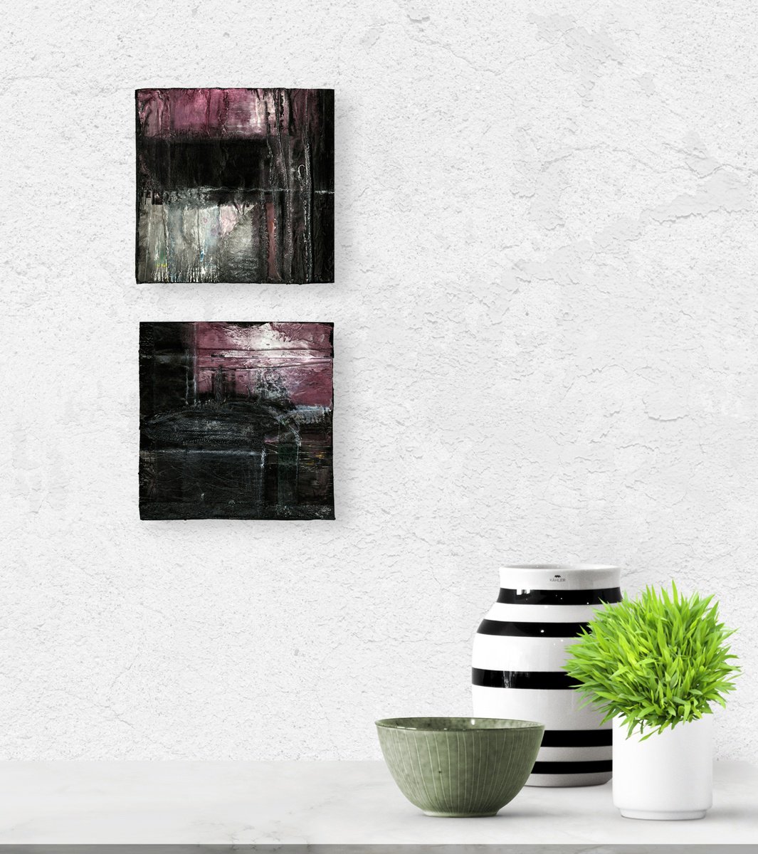 Abstract Painting By Kathy Morton Stanion, 6 X 6", Pieces Of Beautiful 3, Original Artwork