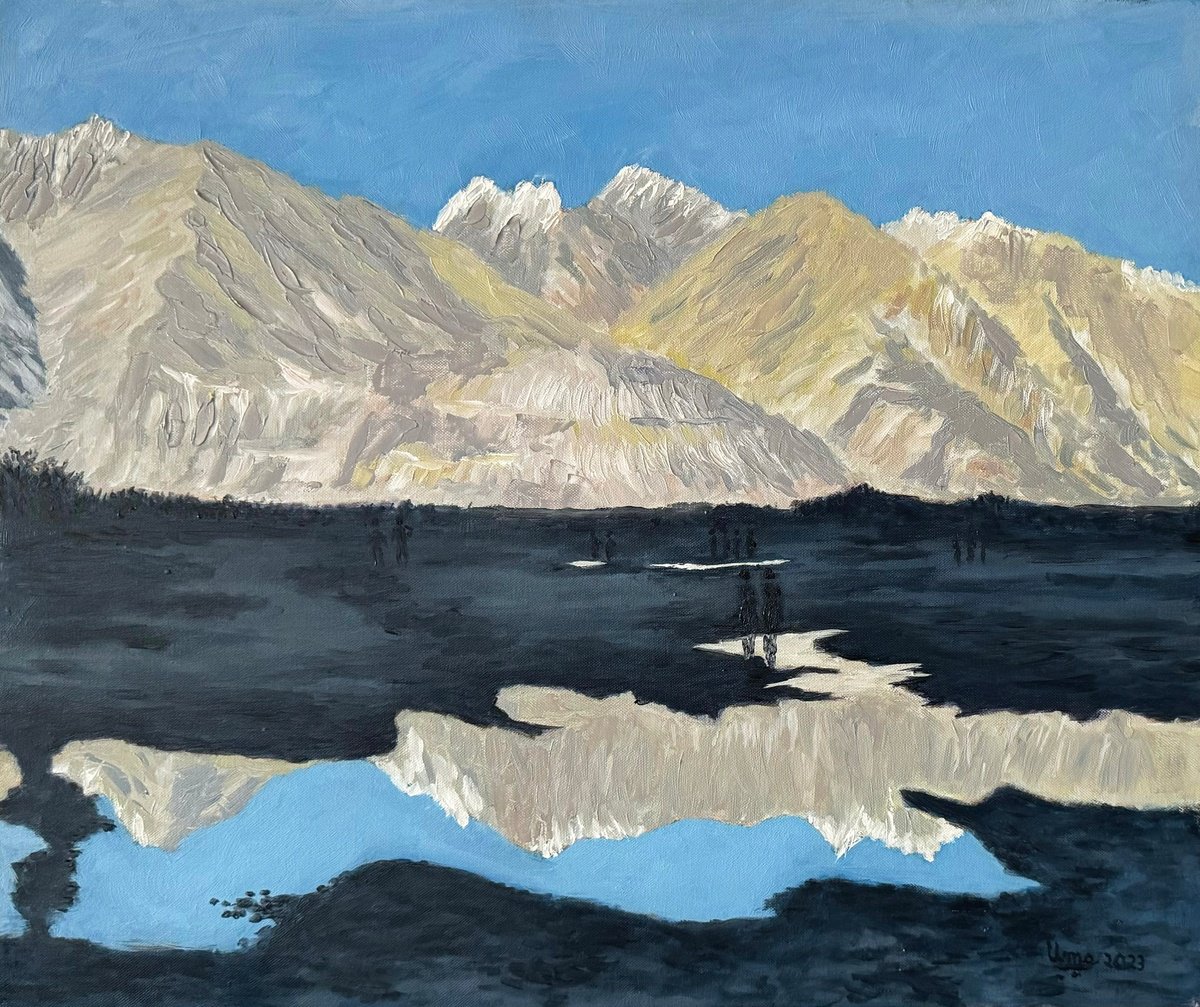 Reflections in Nubra Valley by Uma  Krishnamoorthy