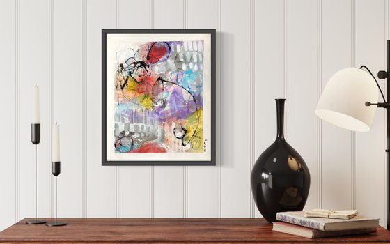 Don't Box Me In - energetic bold contemporary abstract art painting