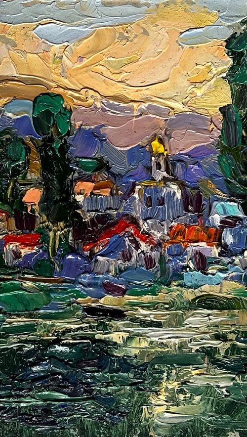 City along the river by Kalenyuk Alex
