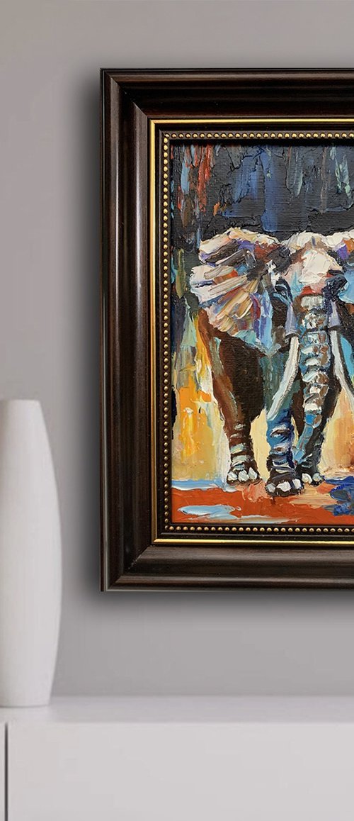 Elephant. S. framed. by Vita Schagen