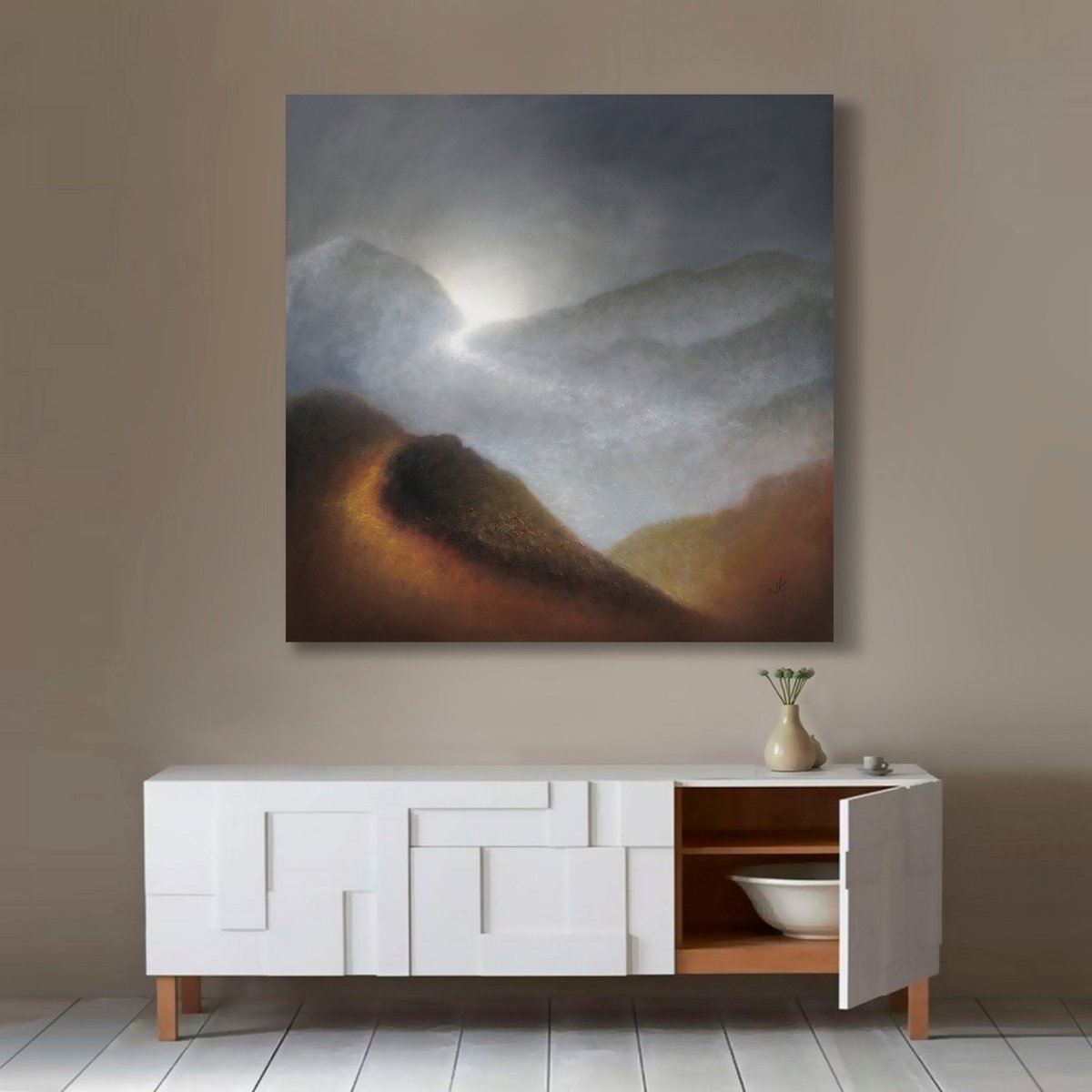 Large Abstract Landscape Xxi Oil Painting On Canvas Cm Oil Painting By Waldemar