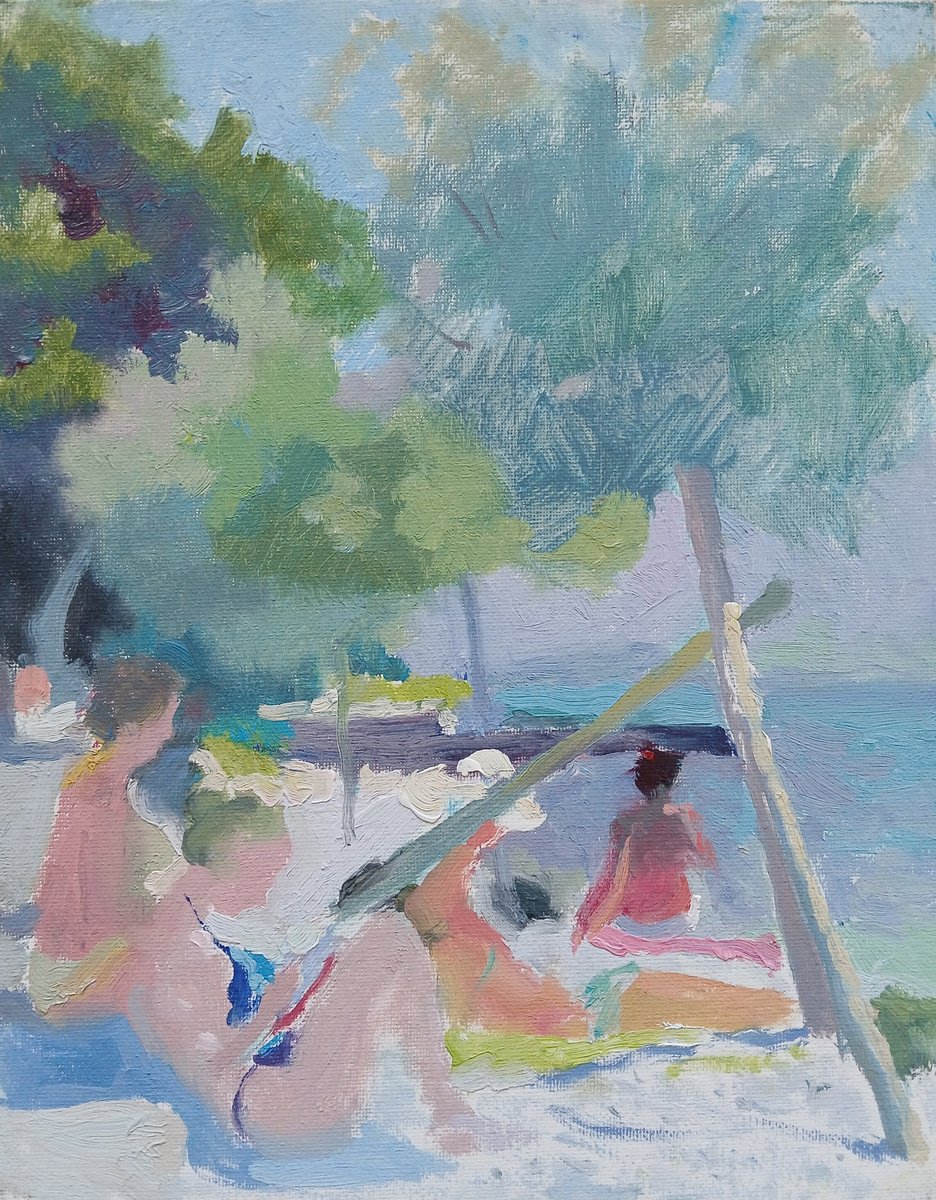 Impressionistic Landscape Oil Painting By Vasyl Koval, 9 X 12", Gentle Day, Original Artwork