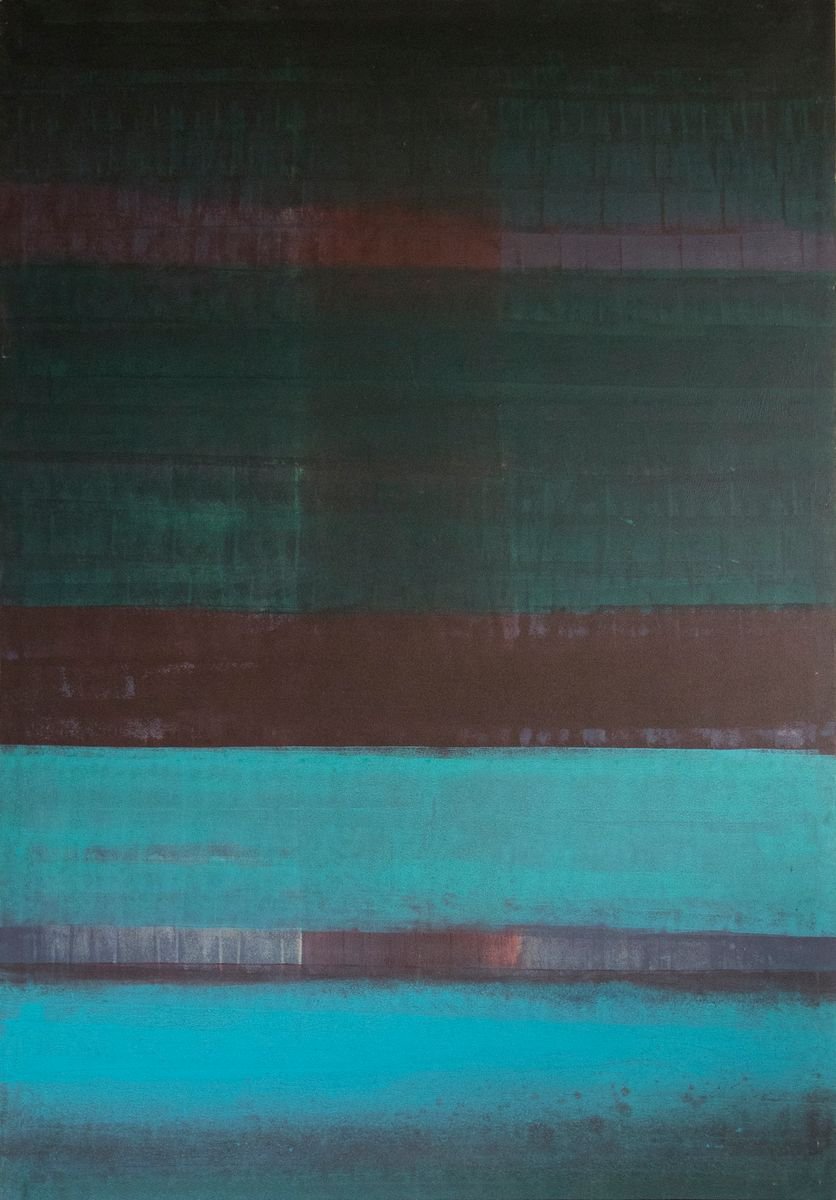 Abstract Acrylic Painting By Rokas Berziunas, 59 X 86", No. 248 149 X 218 Cm, Original Artwork