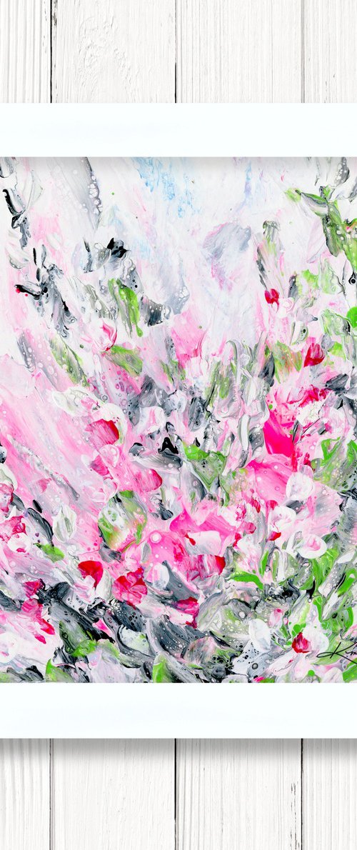 Floral Jubilee 39 - Framed Abstract Floral Art by Kathy Morton Stanion by Kathy Morton Stanion