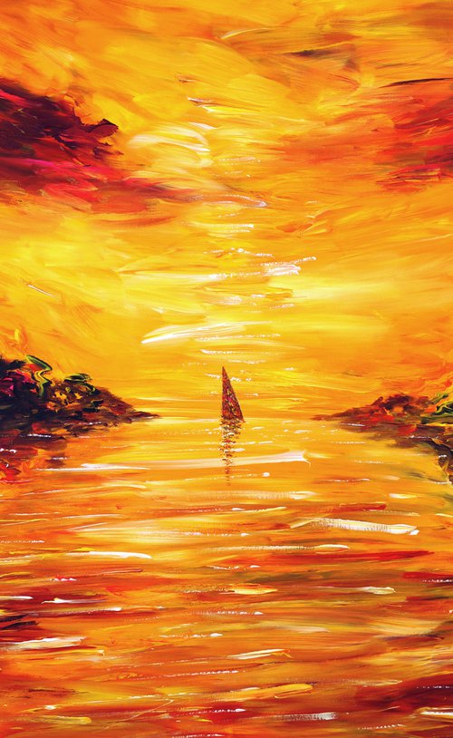 Romantic Sundown Sailing XL 2 by Peter Nottrott