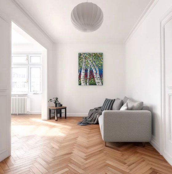 Birchlight Reverie Textured Aspen Trees