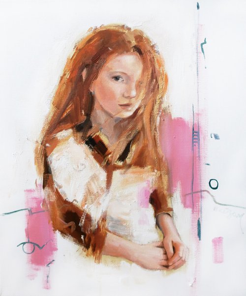 Oil painting Childhood by Anna Shchapova