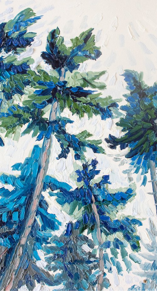 Blue Pine Trees by Lilit Vardanyan