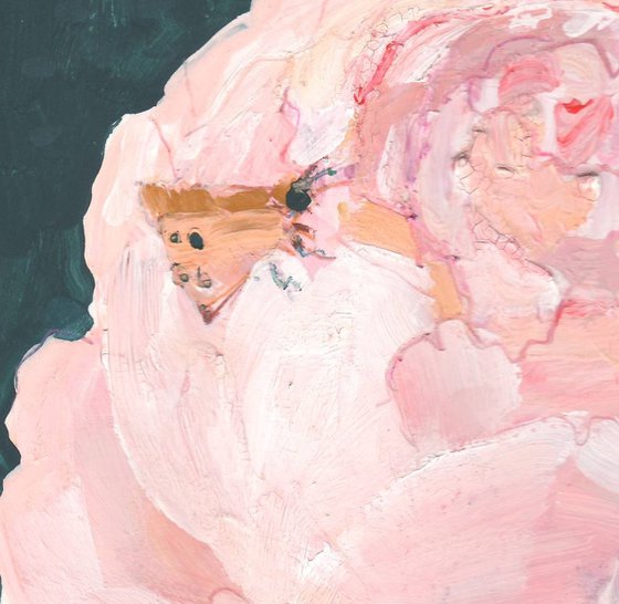 Peony. Gouache study #2