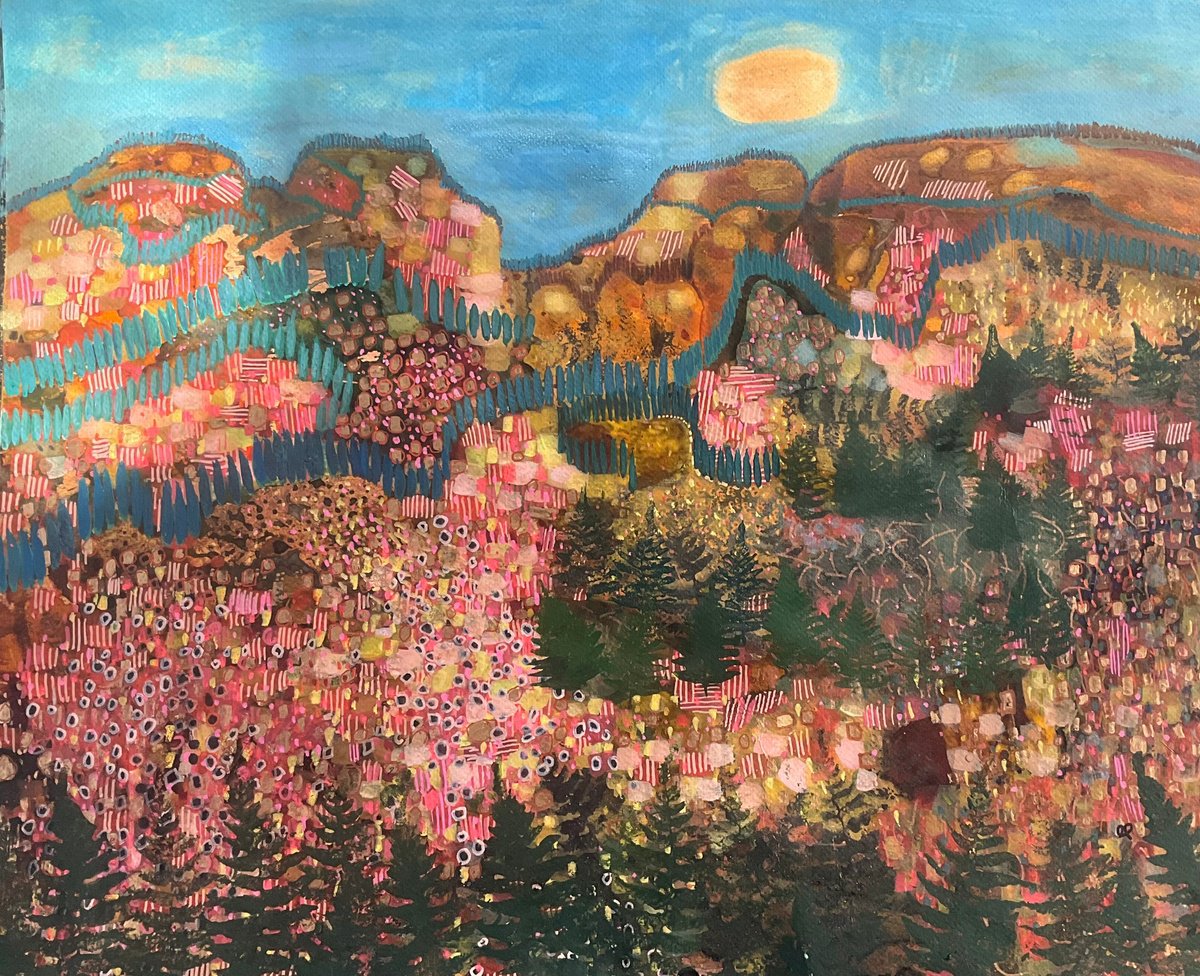 Abstract Landscape Watercolour By Gwendolyn Fleming, 22 X 18, Argyll Landscape, Original Artwork