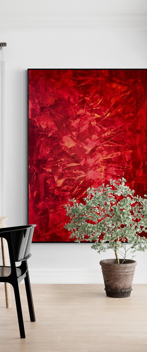 Terra Mystica 2525 red abstract by Anita Kaufmann