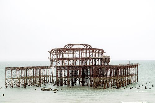 BRIGHTON The forgotten Pier : June 2021 (Limited edition  1/20) 12" X 8" by Laura Fitzpatrick