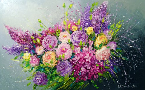 A bouquet of roses for her by Olha Darchuk