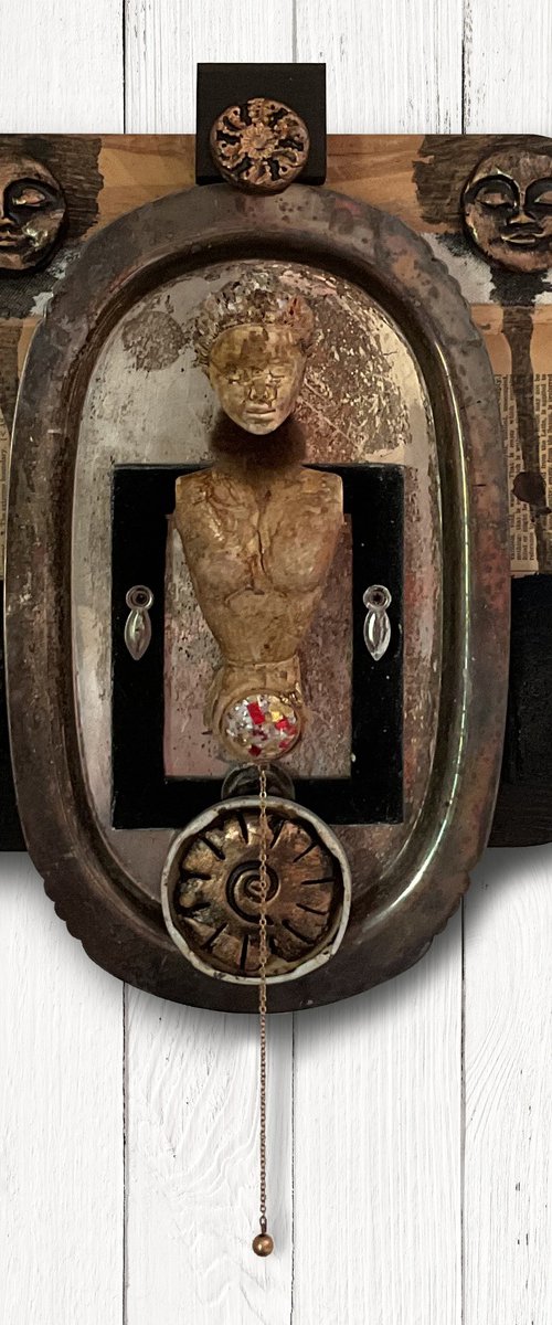 Goddess Dream - Assemblage, Wall Sculpture by Kathy Morton Stanion