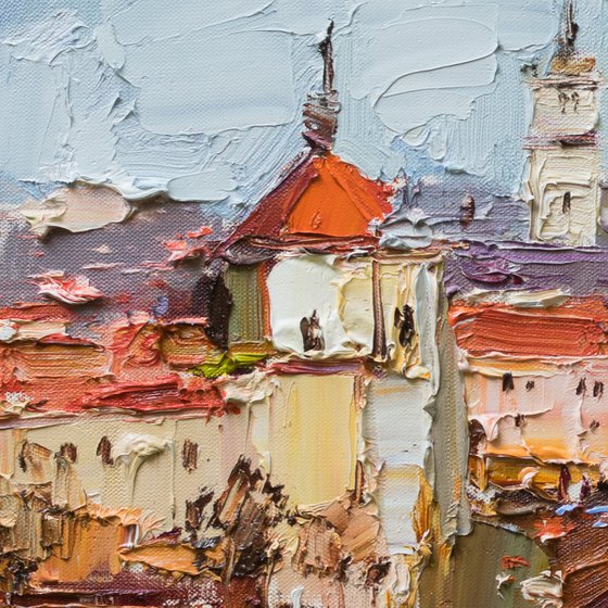 Lviv - Original cityscape painting