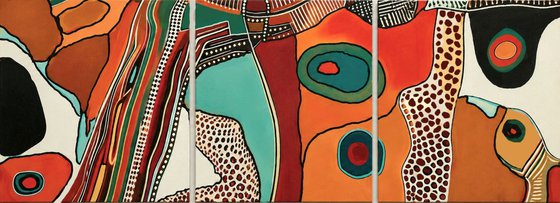 TRiptych Geometric abstraction #56