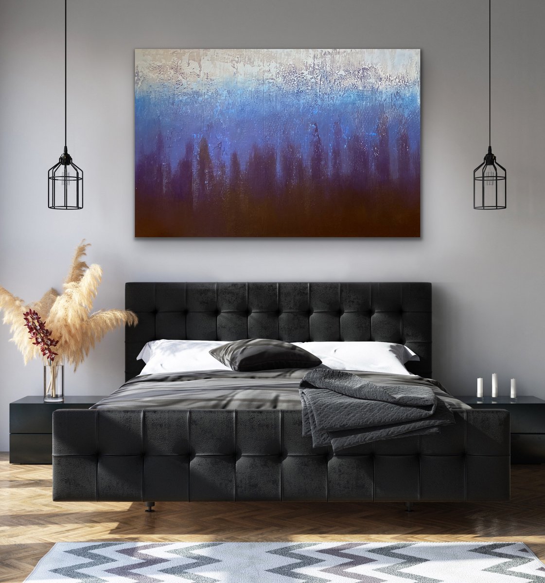 My Sky - XL-Large - Original Abstract Painting - Canvas - Blue by Alessandra Viola