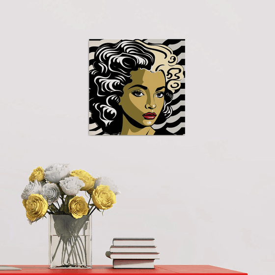 In style (inspired by Roy Lichtenstein) | 11.7x11.7 in (30x30 cm)