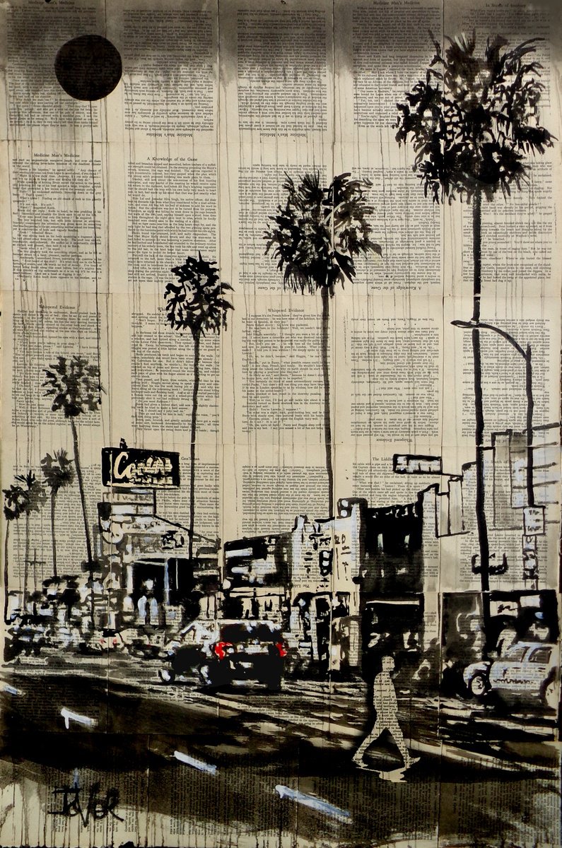Expressive Ink Drawing , The Strip By Loui Jover, 32 X 50, Artwork For Sale On Artfinder