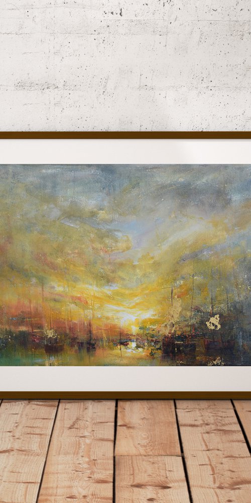 " Harbor of destroyed dreams - Golden Dawn "...SPECIAL PRICE!!! by Ivan  Grozdanovski
