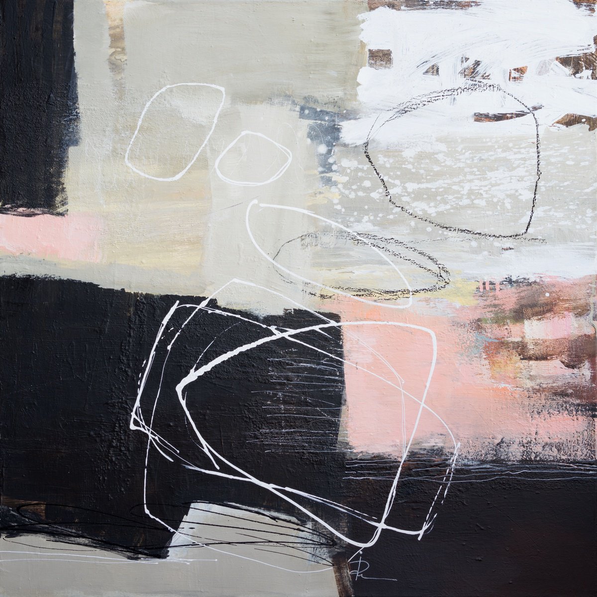 Abstract Acrylic Painting By Ira Ivanova, 35 X 35, Eartly-6, Original Artwork